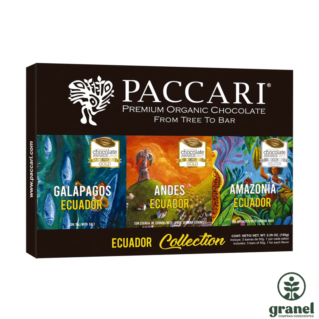 Gift box chocolate orgánico ecuador Paccari 150g