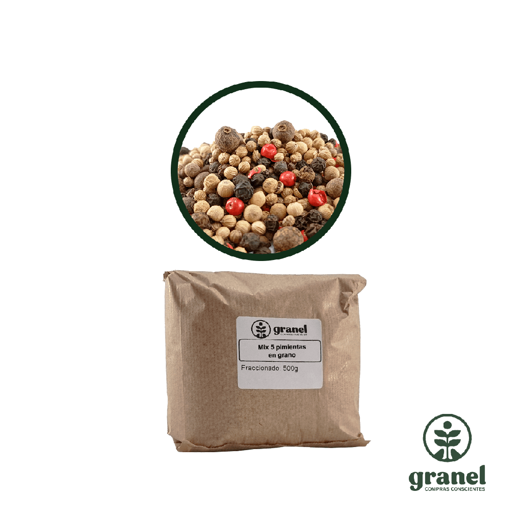 Mix 5 pimientas en grano 500g