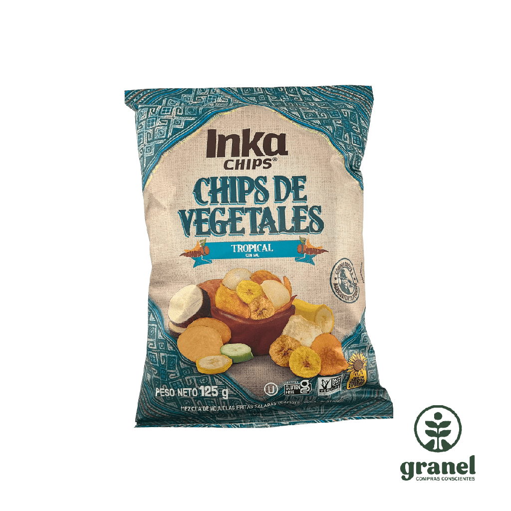 Chips de vegetales tropicales con sal INKA chips 125g