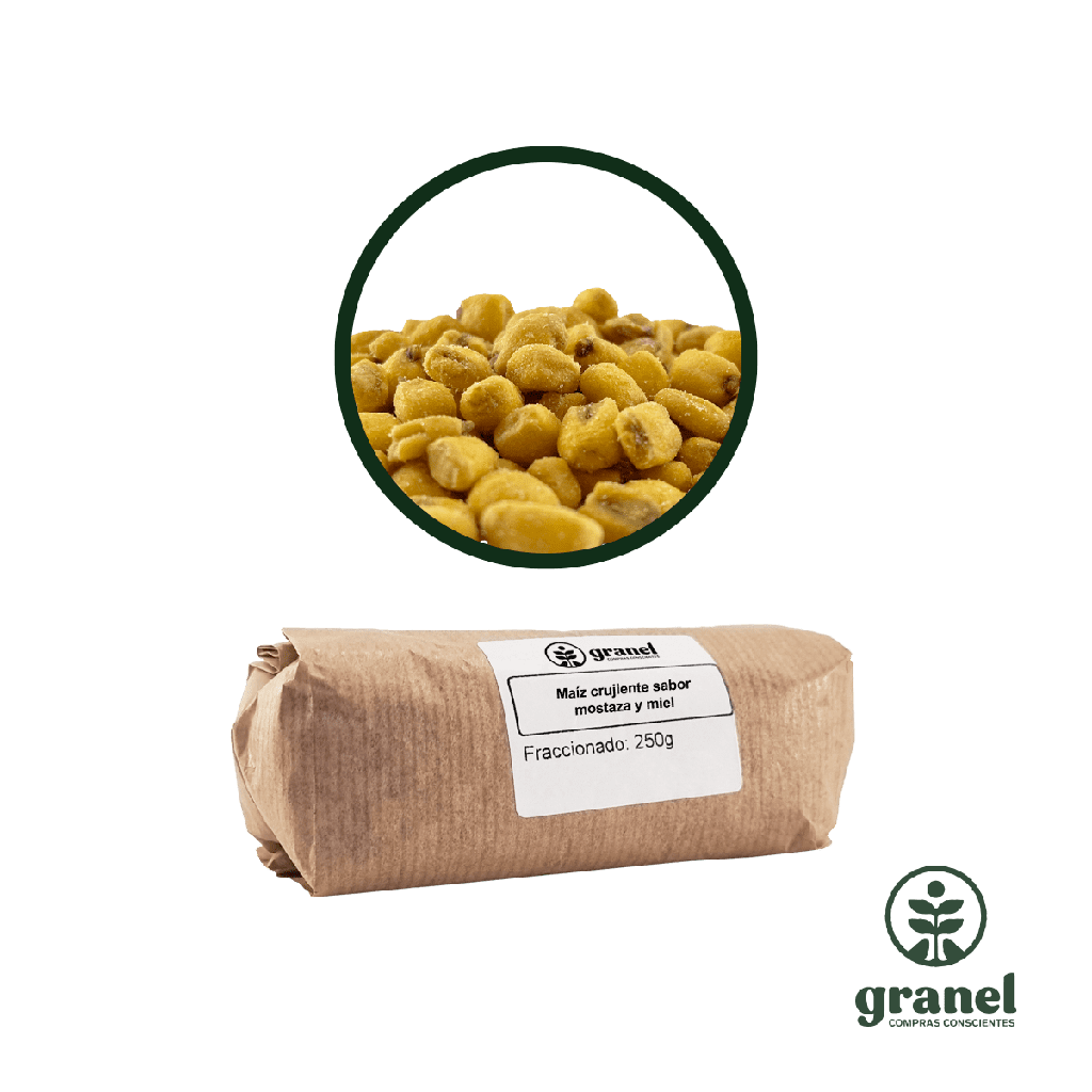 Maíz crujiente sabor mostaza y miel 250g