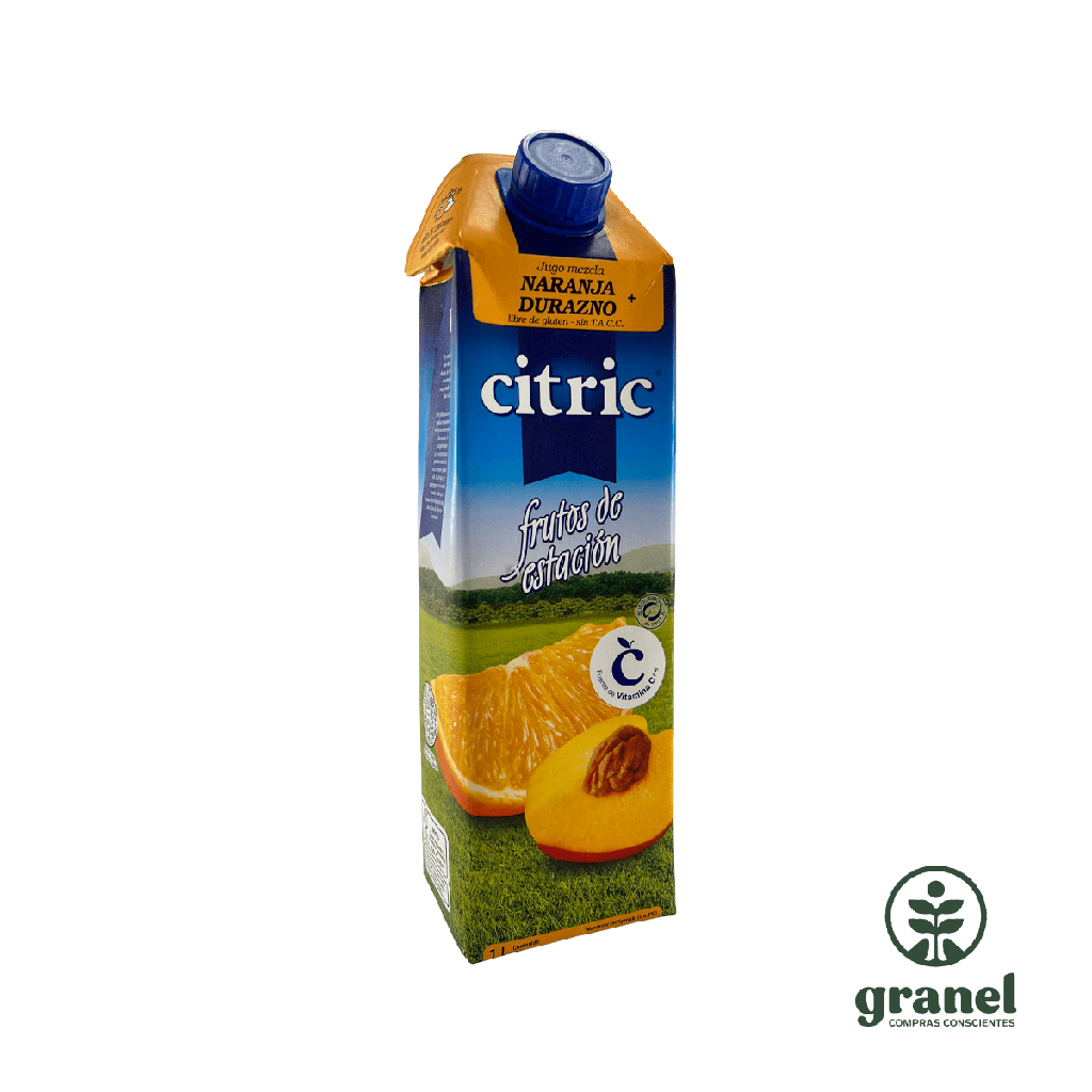Jugo de naranja y durazno Citric 1L