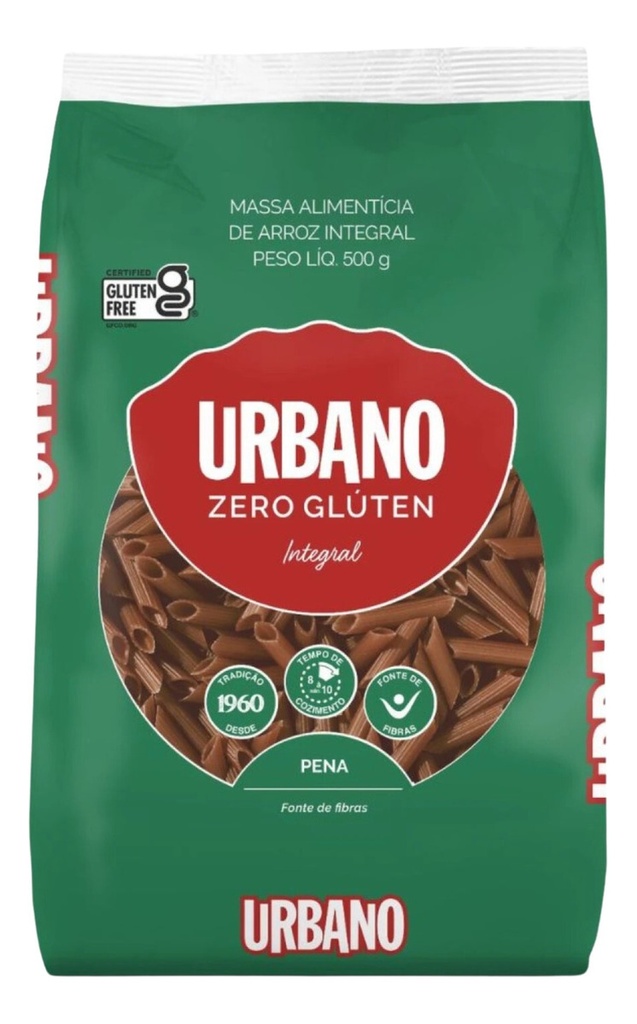 Fideos de arroz integral mostacholi sin gluten Urbano 500g