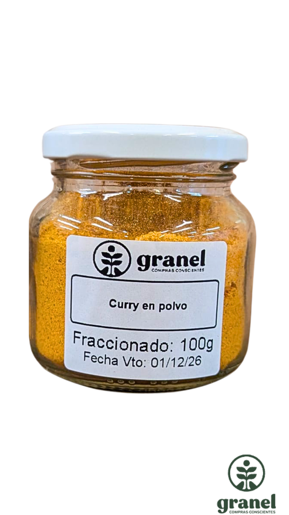 Curry en polvo 100g en frasco de vidrio