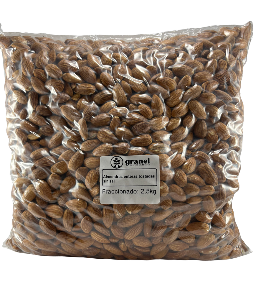 Almendras enteras tostadas sin sal 2,5kg