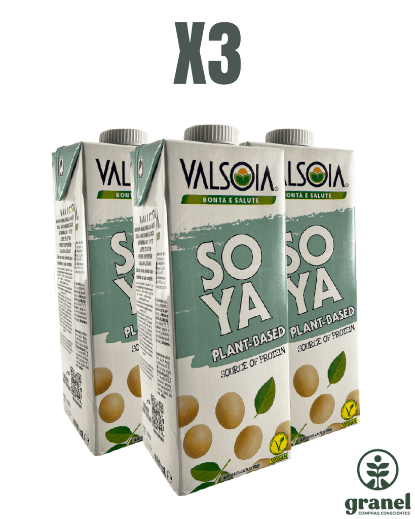 [12385] Pack X3 Leche de soja Valsoia 1L