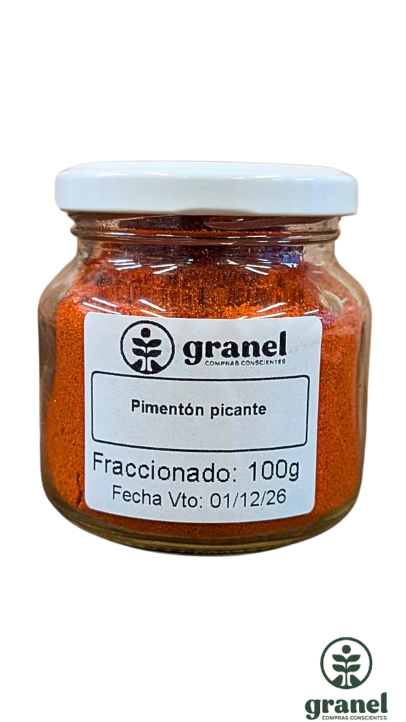 [12424] Pimentón picante 100g en frasco de vidrio