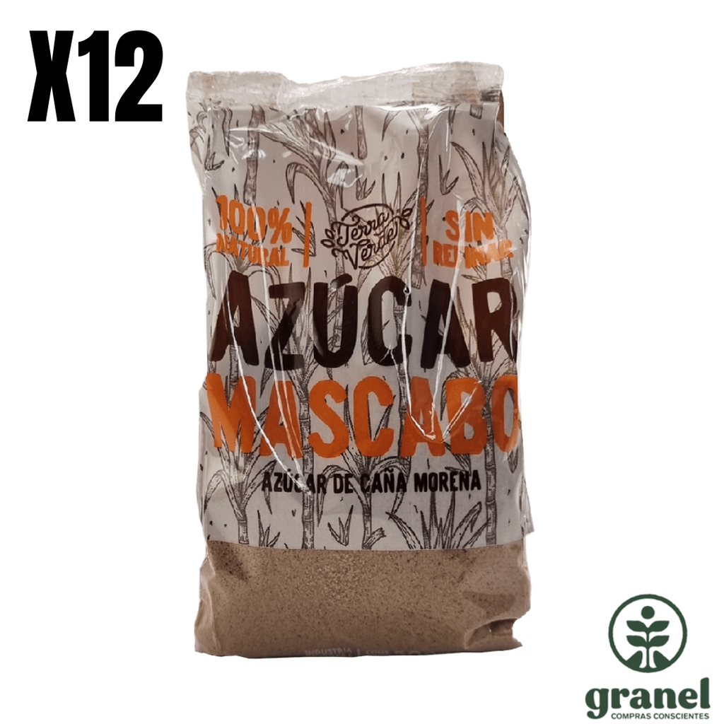 [Por encargue, plazo hasta 7 días] Azúcar mascabo Terra Verde 500g. Caja 12 unidades