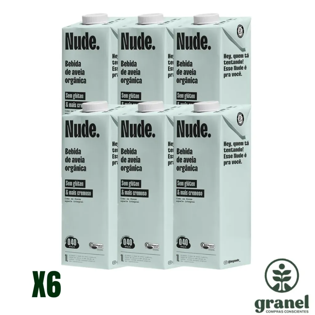 [Por encargue, plazo hasta 7 días] Leche de avena integral NUDE 1L. Caja de 6 unidades