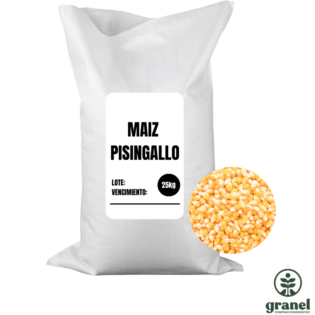 [Por encargue, plazo hasta 7 días] Maíz pop pisingallo. Bolsa 25kg