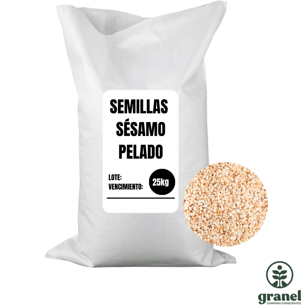 [10981] [Por encargue, plazo hasta 7 días] Sésamo pelado. Bolsa de 25kg
