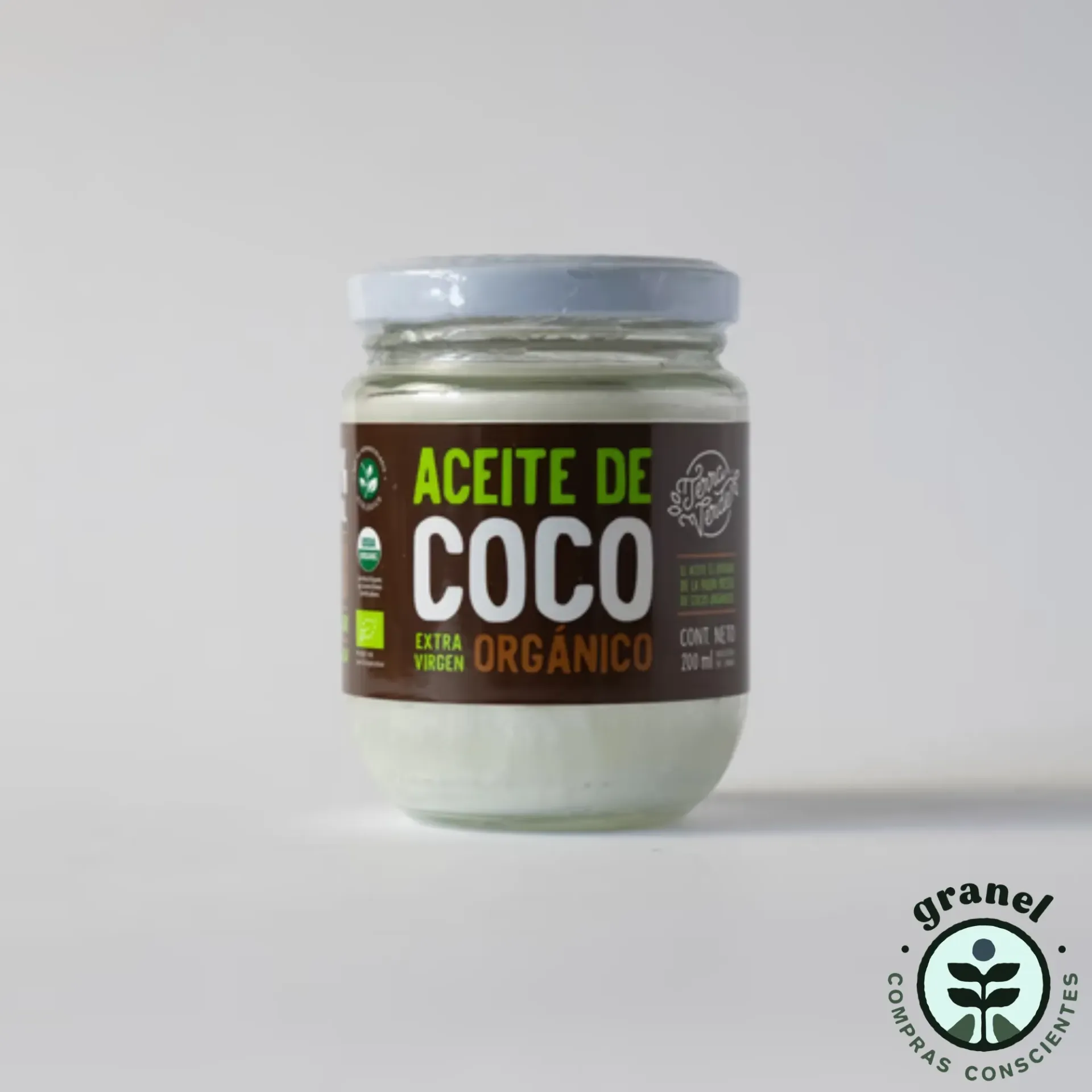 [5896] [Por encargue, plazo hasta 7 días] Aceite de coco orgánico Terra Verde 200ml Caja 12