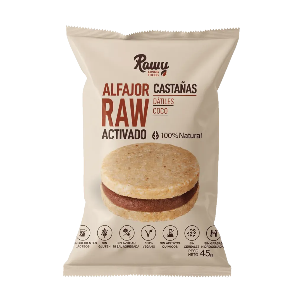 [3032] Alfajor Raw de Castañas 45g Rawy