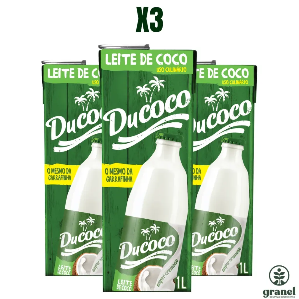 Pack X3 Leche de coco Ducoco 1L