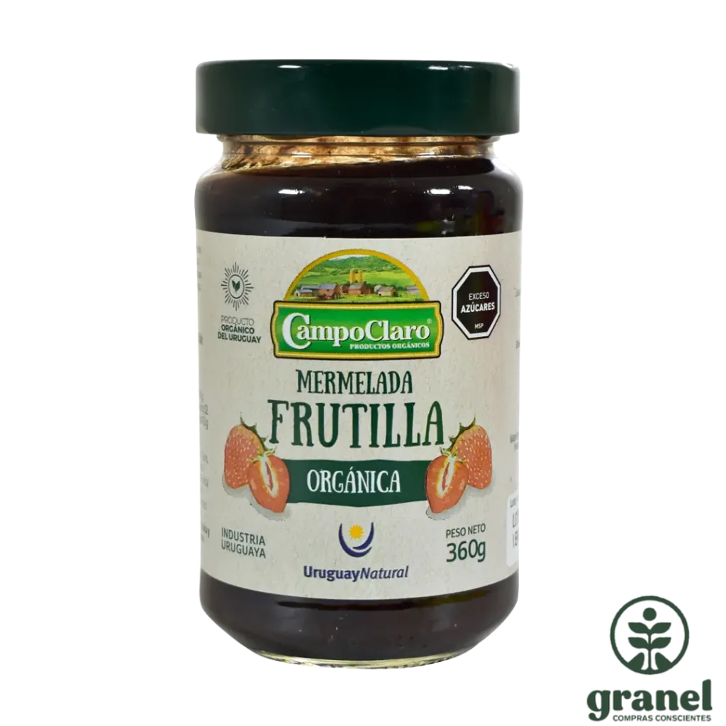 Mermelada de frutilla orgánica Campo Claro 360g