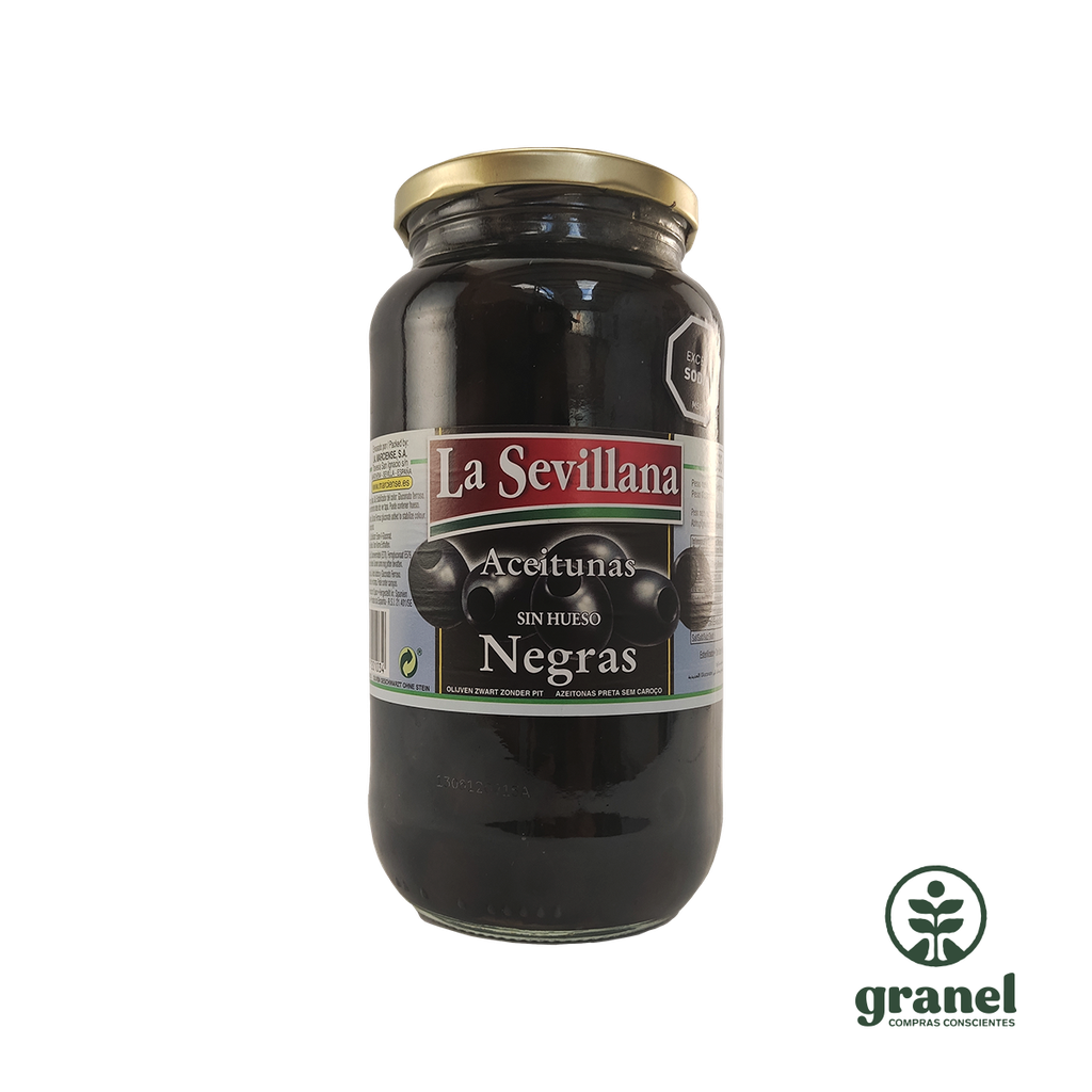 Aceitunas negras sin carozo La Sevillana 935g neto