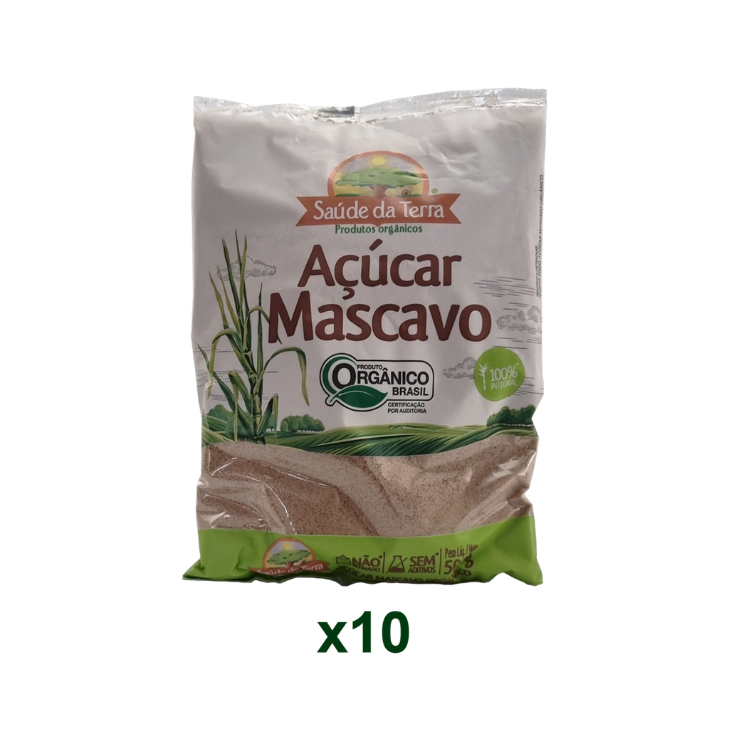 Azúcar mascabo orgánica Saúde da Terra 400g 10 unidades