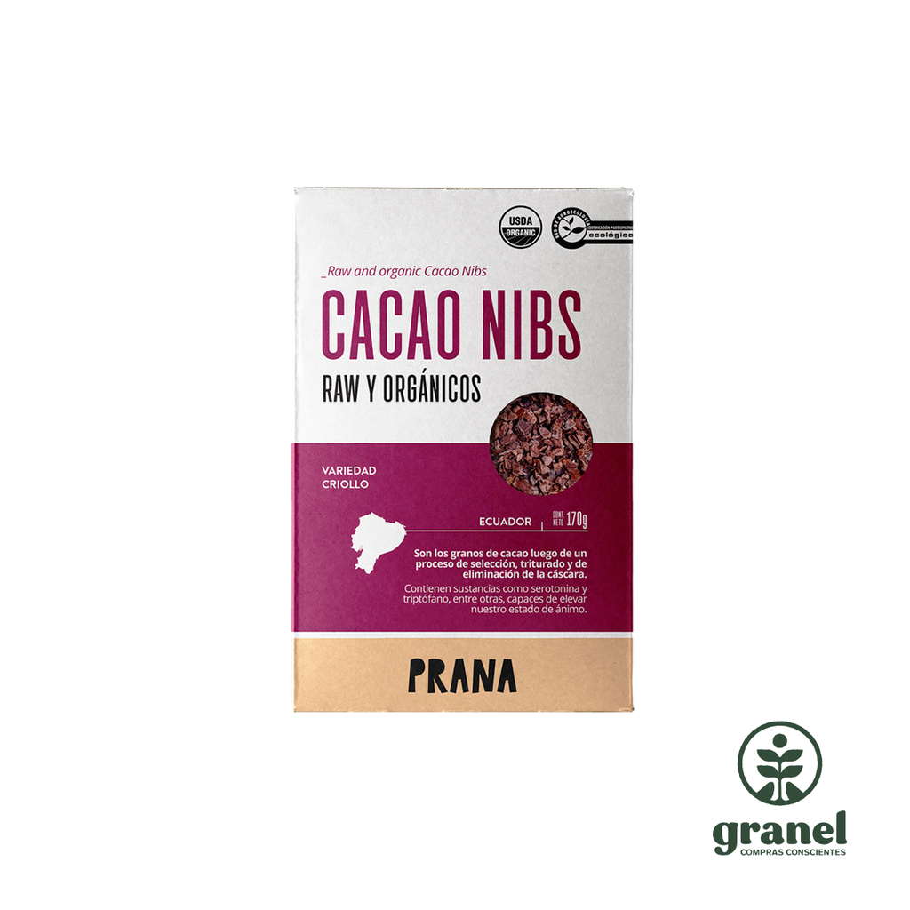Cacao nibs orgánico Prana 170g [Arch]