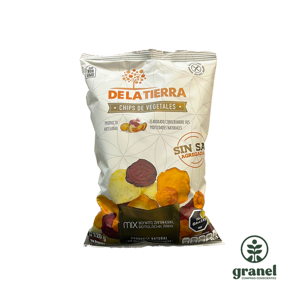 Chips de vegetales sin sal De La Tierra 120g