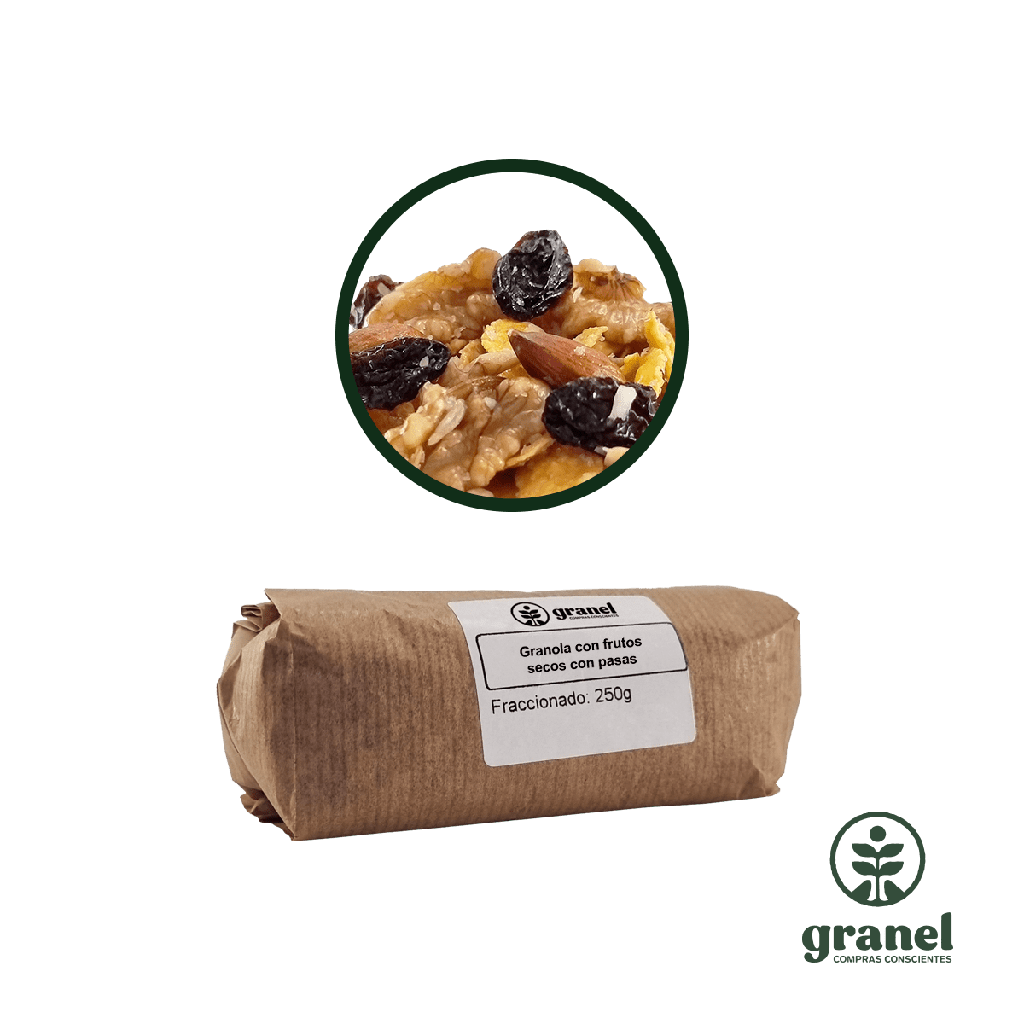 Granola premium con frutos secos con pasas 250g