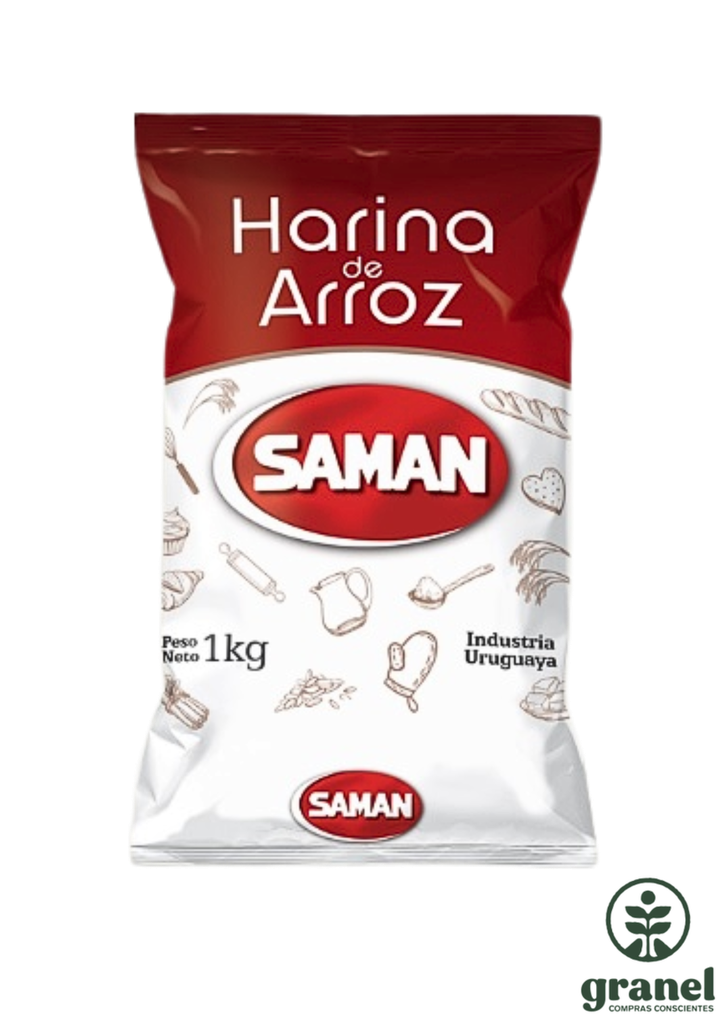 Harina de arroz blanco Saman 1kg