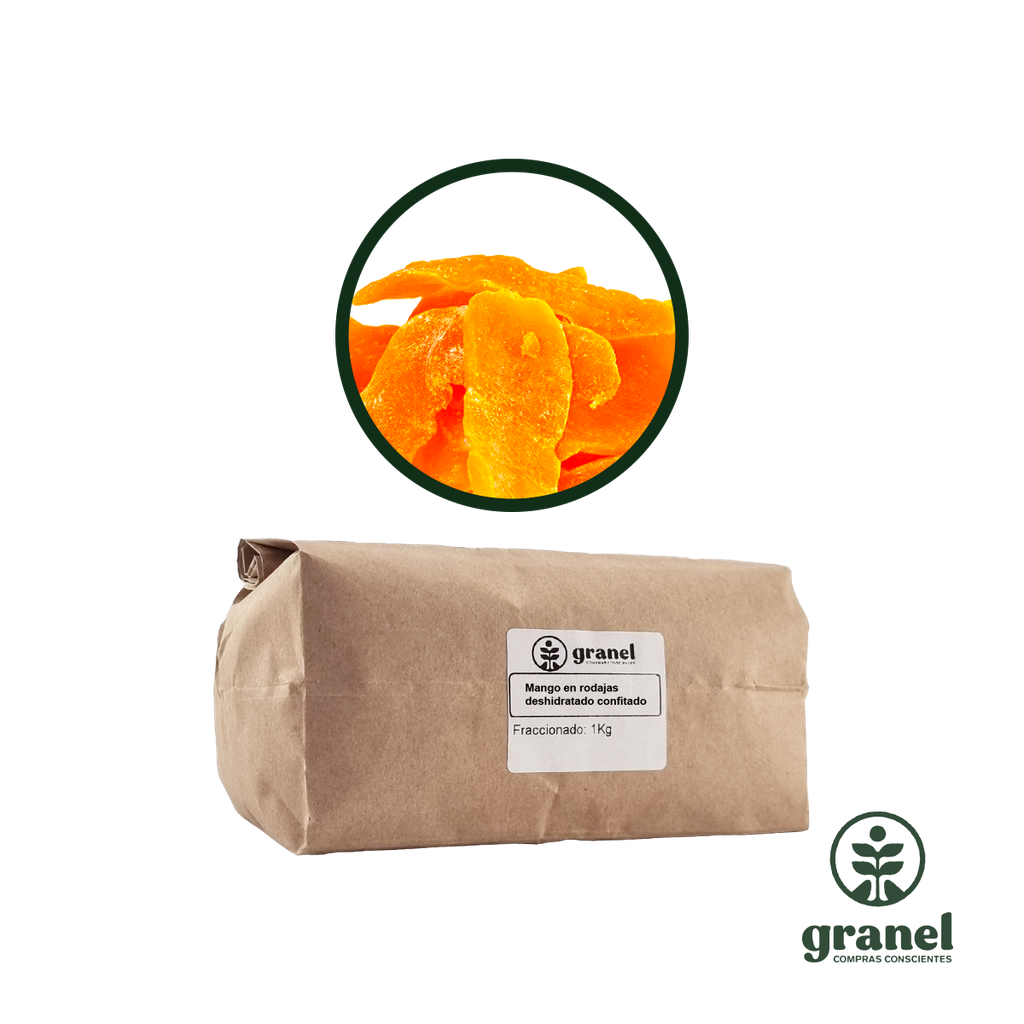 Mango en rodajas deshidratado confitado 1kg