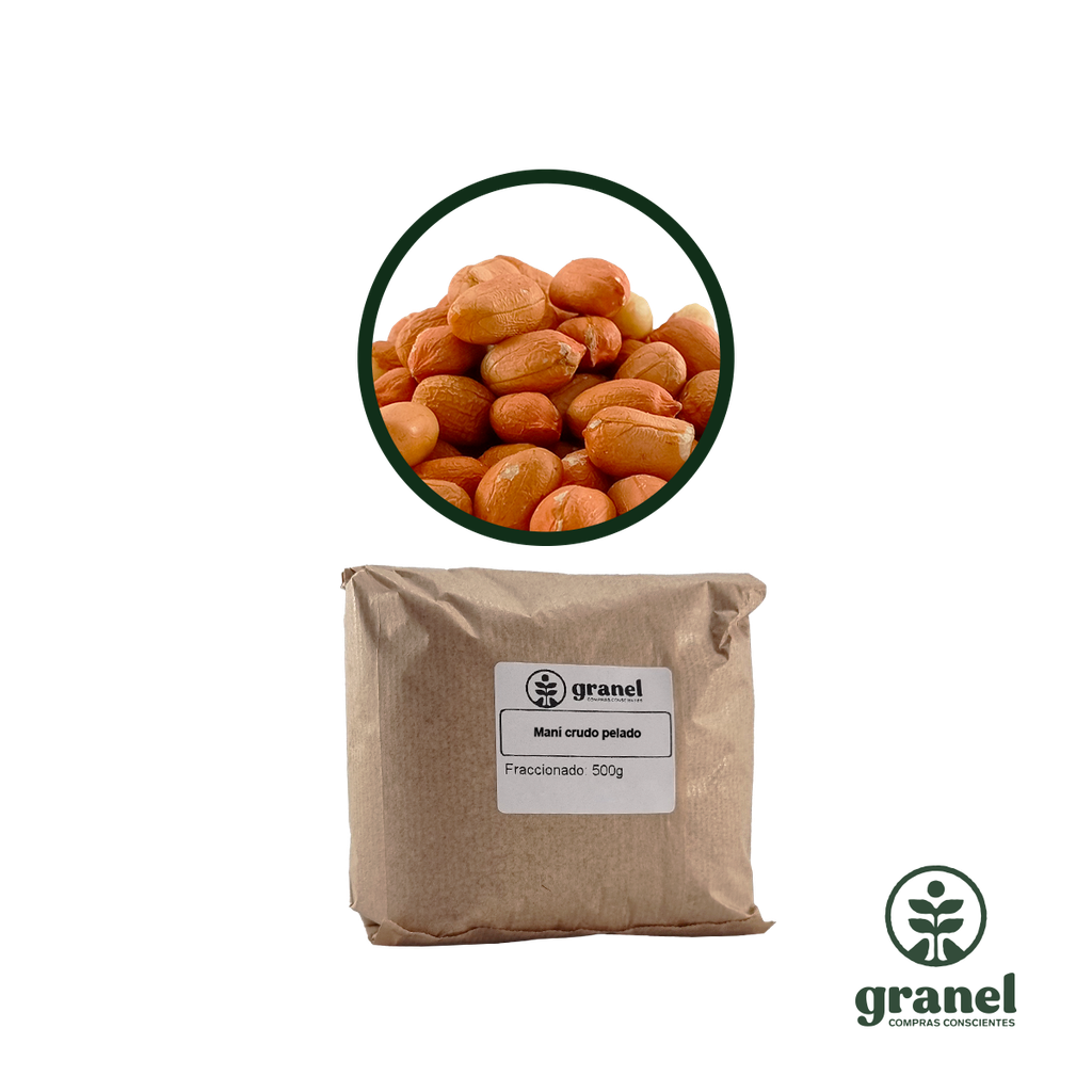 Maní crudo pelado 500g