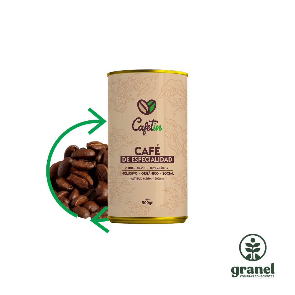 Recarga de café de especialidad orgánico Cafetín 500g
