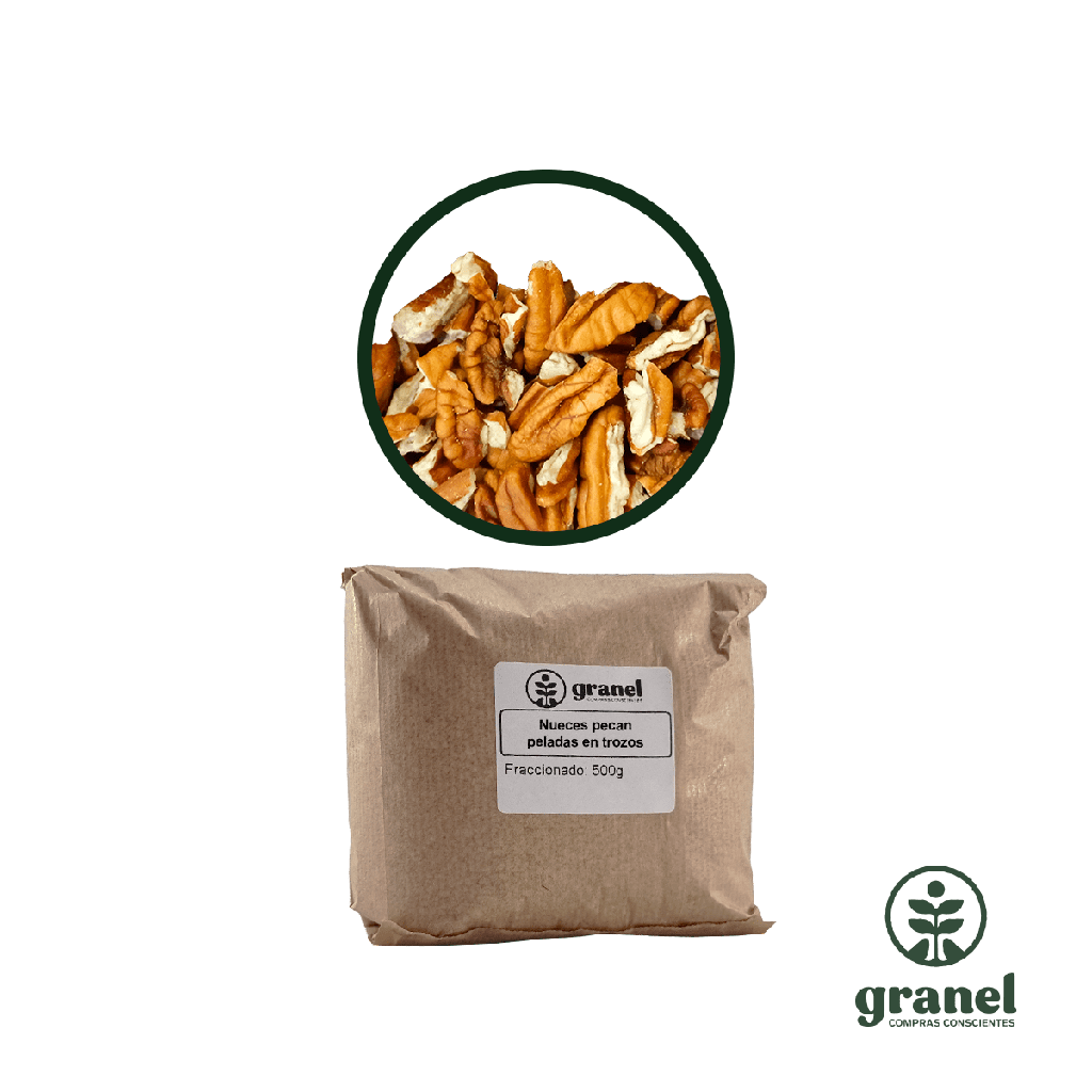 Nueces pecan peladas en trozos 500g