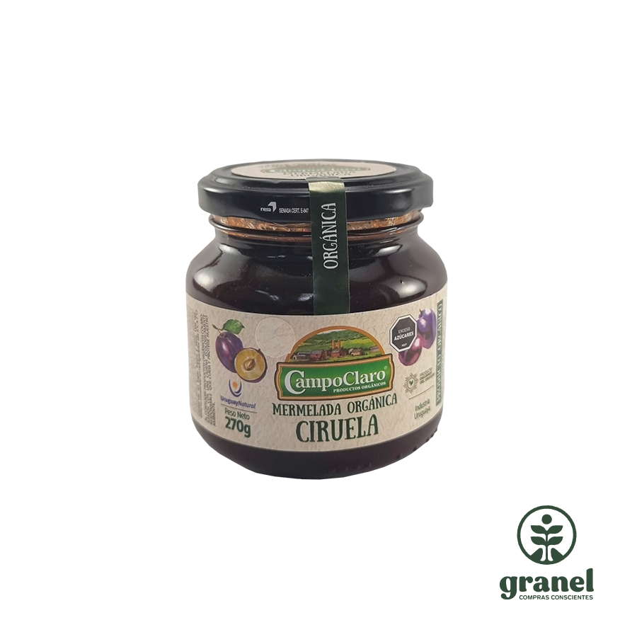 [9989] Mermelada de ciruela orgánica Campo Claro 270g