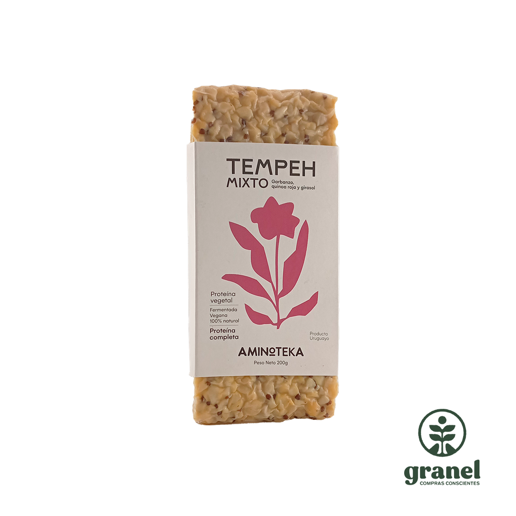 [6666] Tempeh de garbanzos quinoa roja y girasol mixto Aminoteka 200g