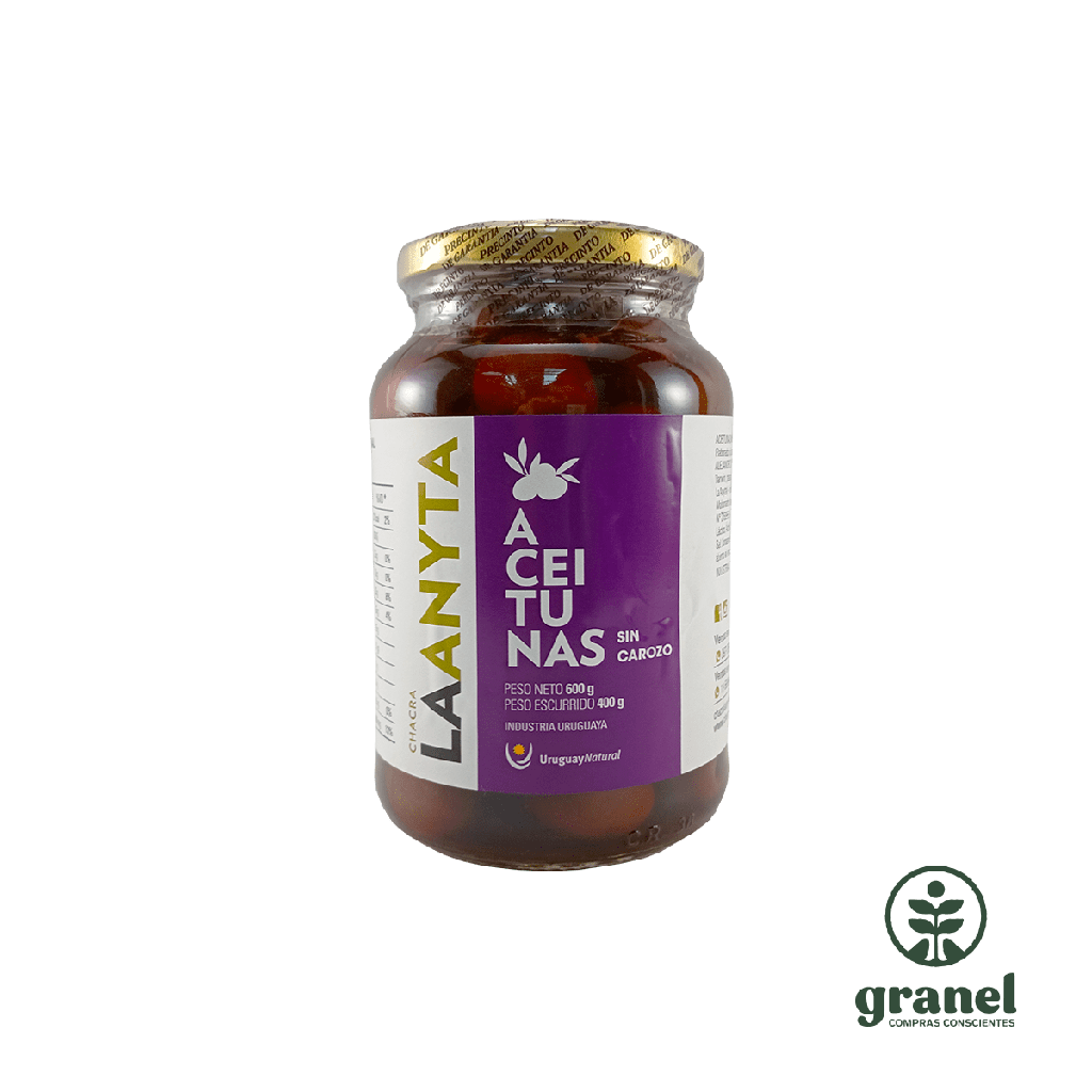 [8543] Aceitunas negras sin carozo Chacra La Anyta 600g