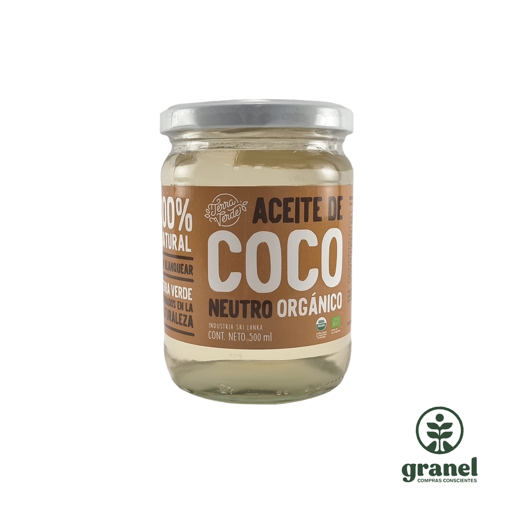 Aceite de Coco Orgánico Terramonte Vidrio 500ml