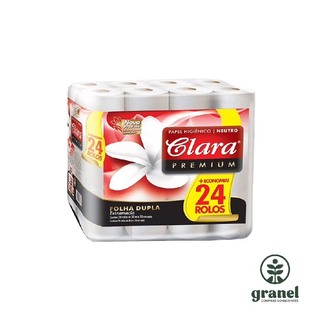 [10329] Papel higiénico doble hoja premium Clara 30m X24