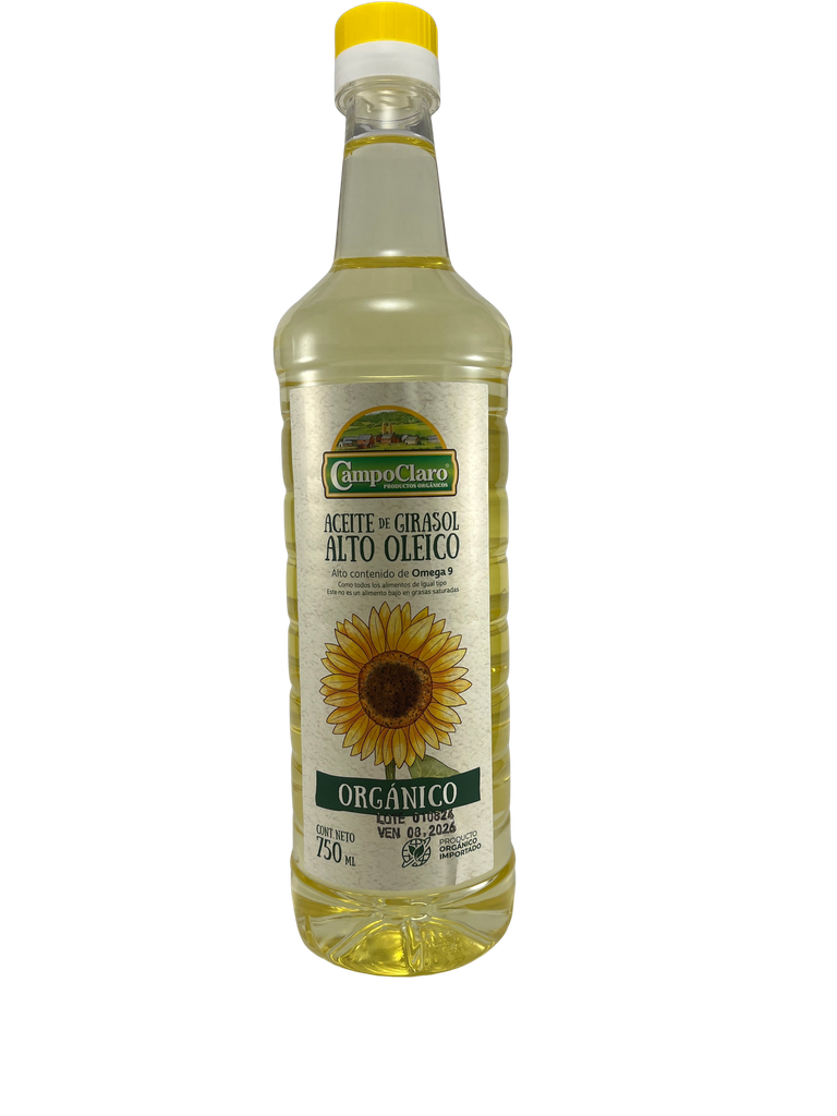 [10984] Aceite de girasol alto oleico orgánico 750ml Campo Claro