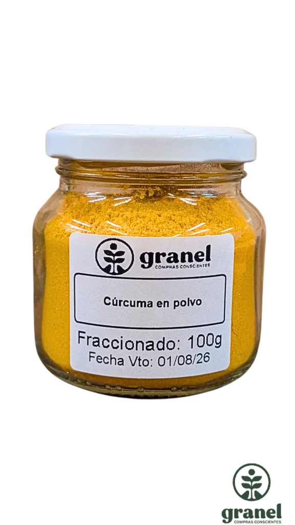 [12419] Cúrcuma en polvo 100g en frasco de vidrio