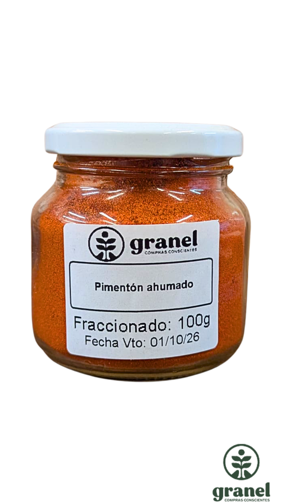 [12423] Pimentón ahumado 100g en frasco de vidrio