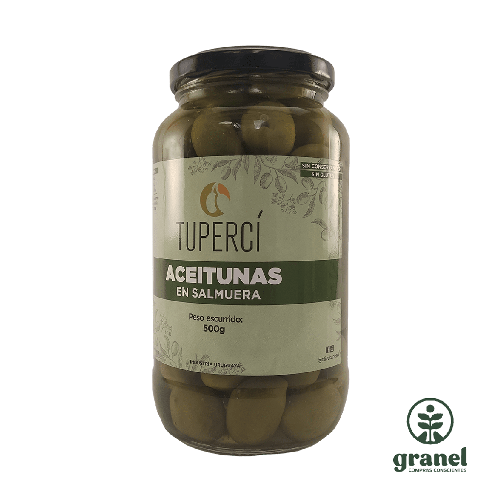 [3284] Aceitunas verdes con carozo Tupercí 500g peso escurrido