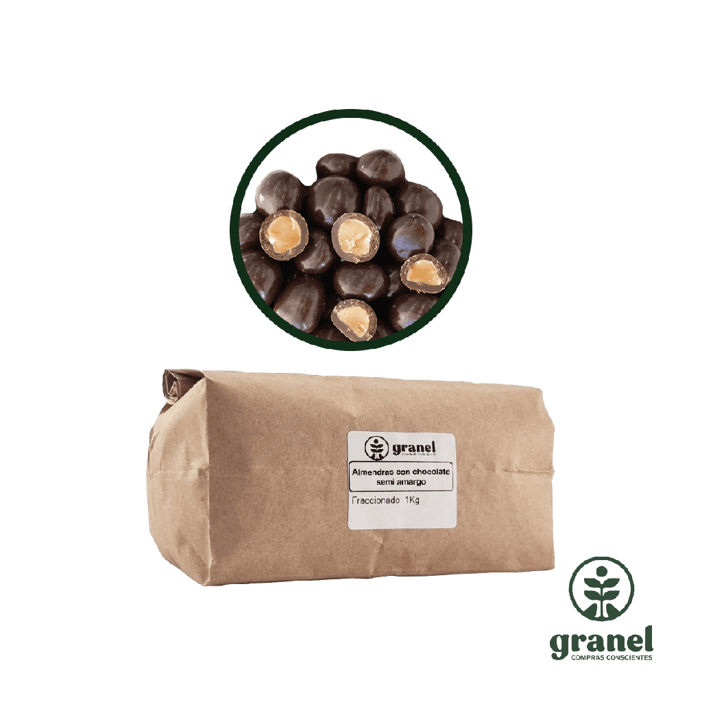 [3324] Almendras con chocolate semi amargo 1kg