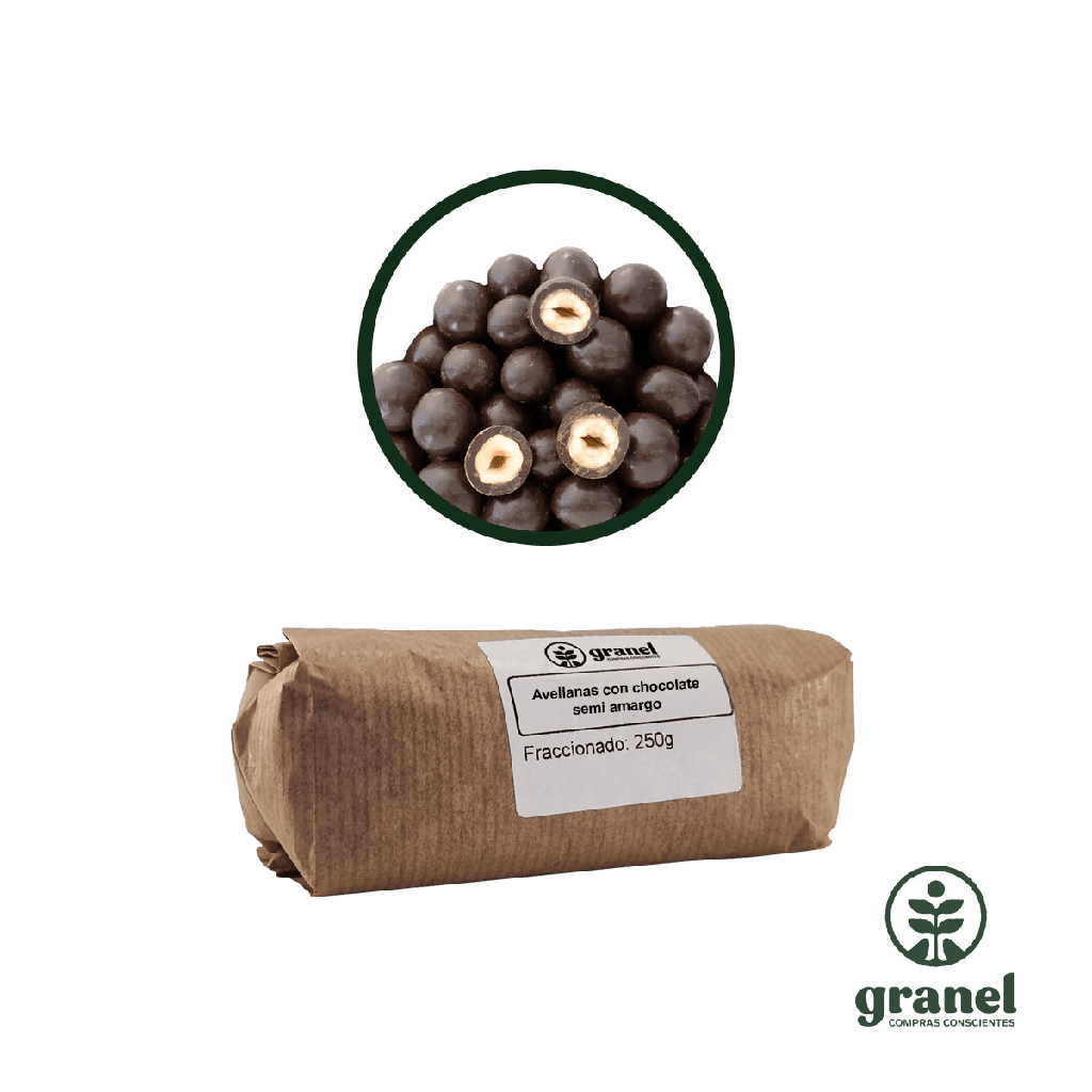 [3397] Avellanas con chocolate semi amargo 250g