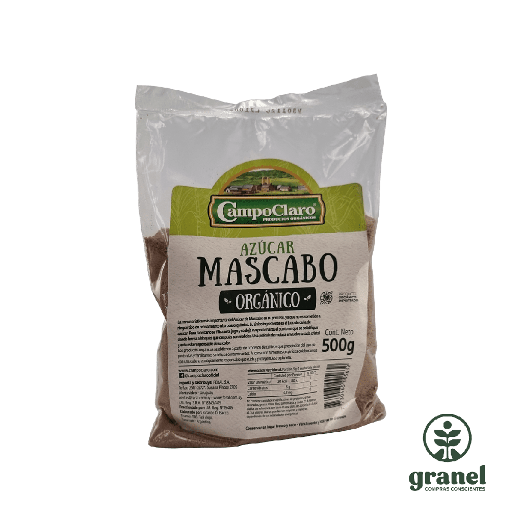 [3429] Azúcar mascabo orgánico Campo Claro 500g