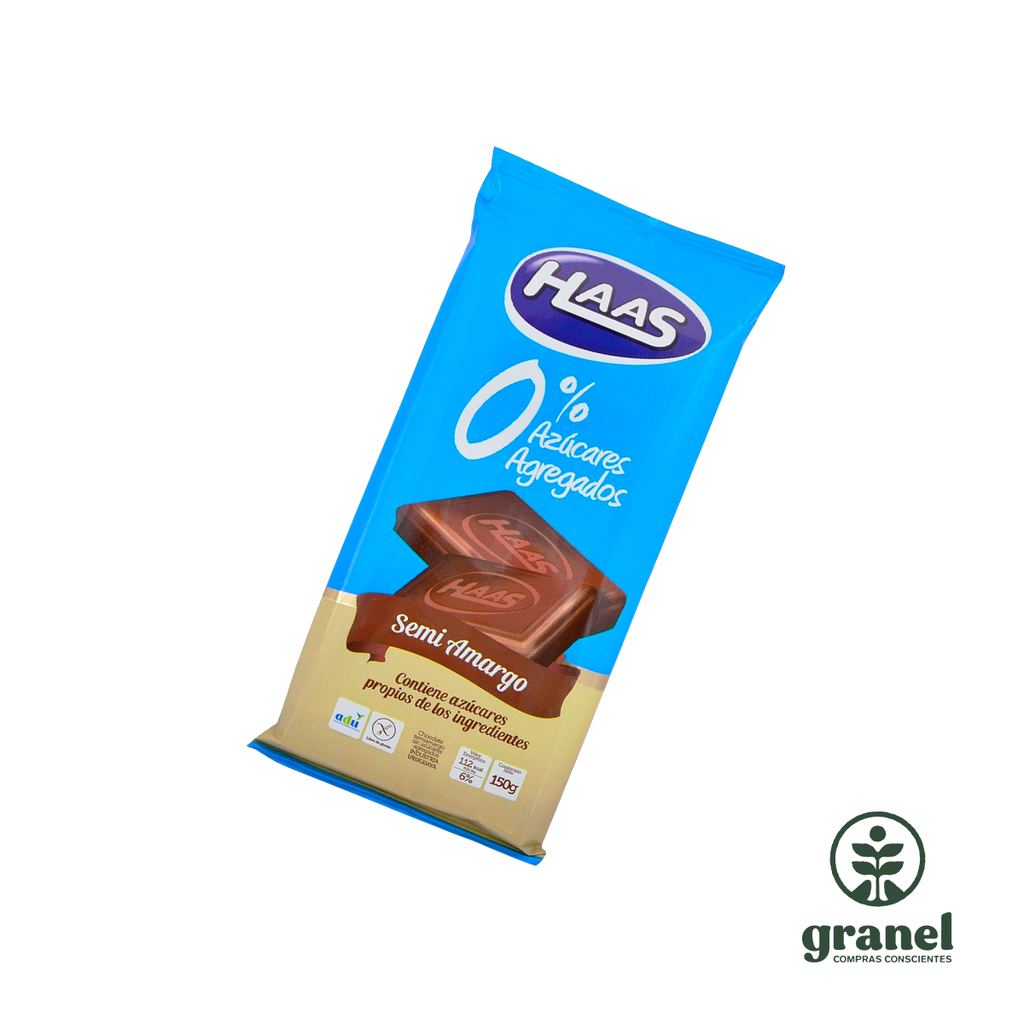 Chocolate amargo sin azúcar Haas 150g