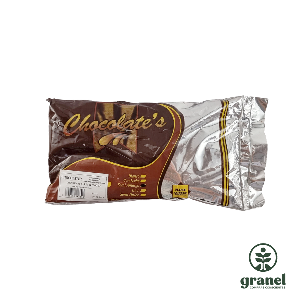 [3575] Chocolate semi amargo en monedas 65% Chocolate's 500g