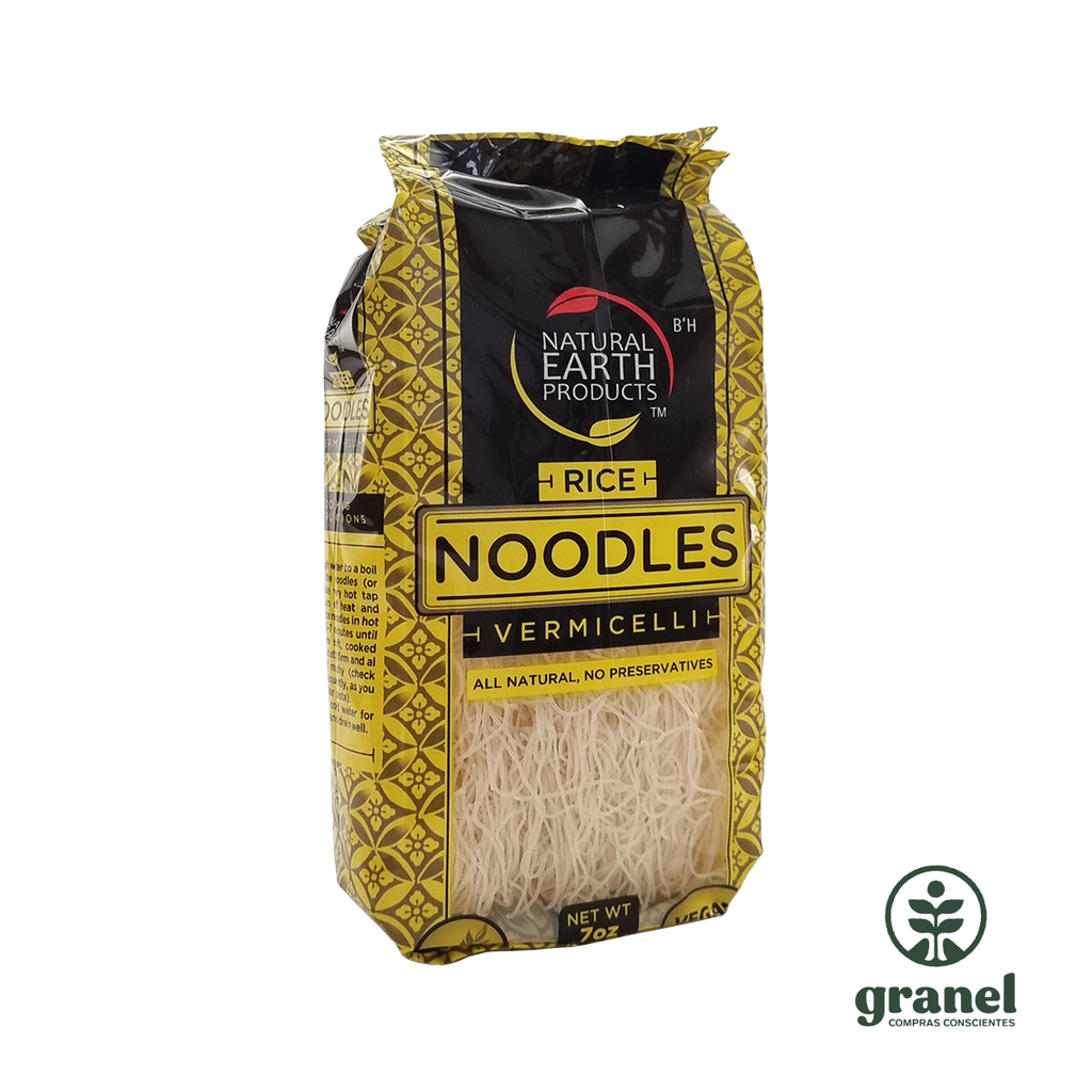 Fideos de arroz vermicelli sin gluten Natural Earth 200g