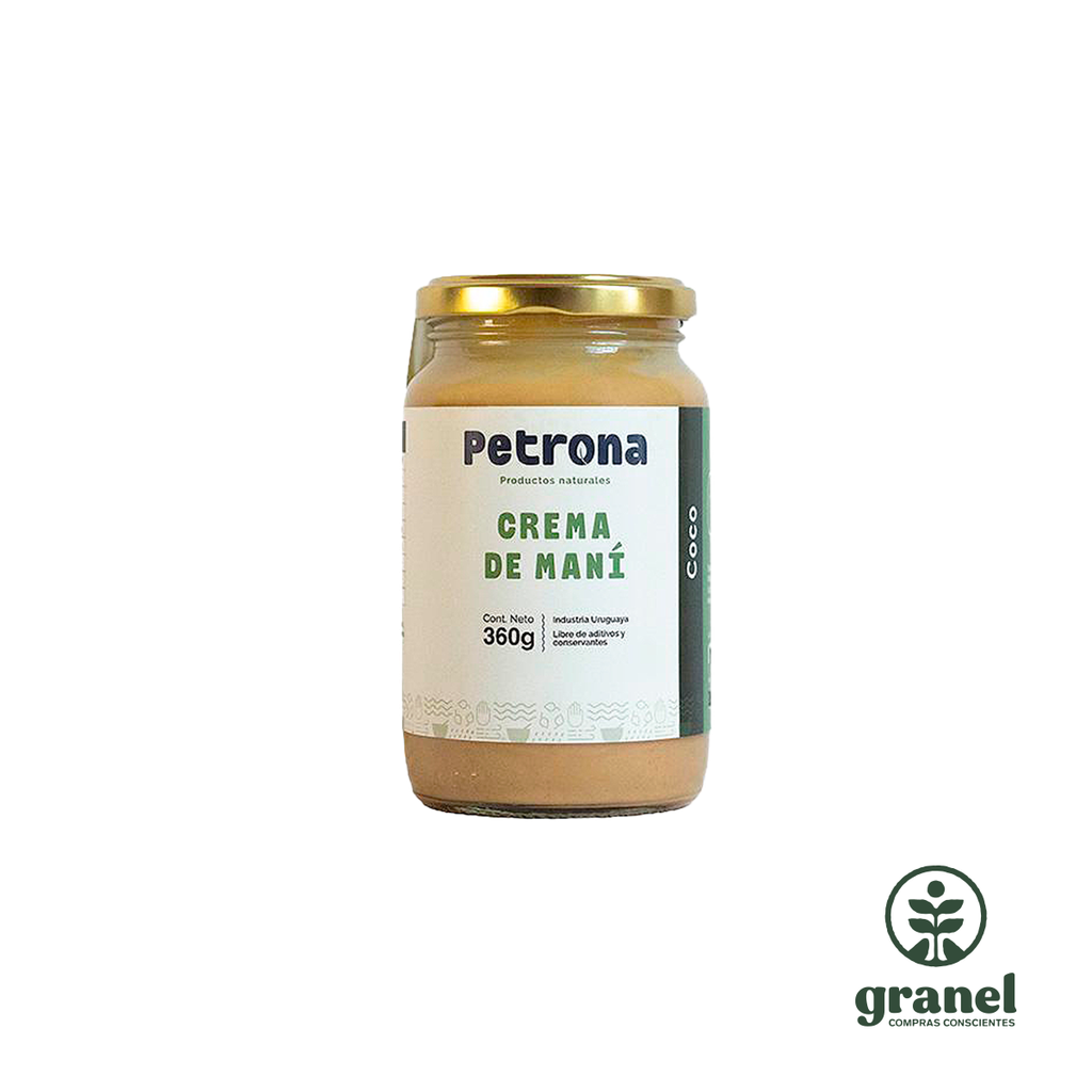 Mantequilla crema manteca de maní con coco Petrona 360g