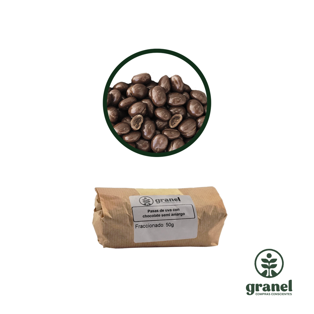 [6399] Pasas de uva con chocolate semi amargo 50g